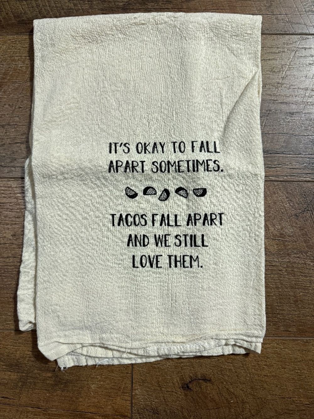 Taco teal towel